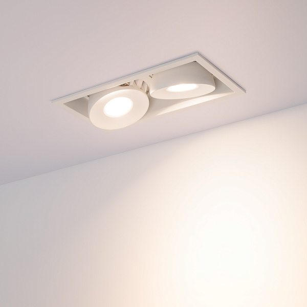 Светильник CL-SIMPLE-S148x80-2x9W Warm3000 (WH, 45 deg) (Arlight, IP20 Металл, 3 года) Lednikoff