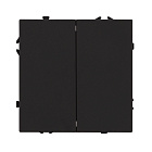 Механизм выключателя двухклавишный проходной SWT-NOBE-MKP2-SFPL-BK (230V, 10A) (Arlight, Черный оникс) Lednikoff