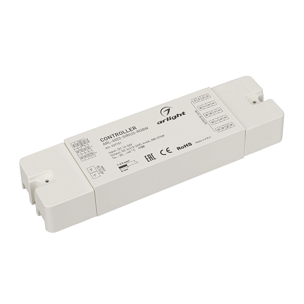 Контроллер ARL-4022-SIRIUS-RGBW (12-24V, 4x6A, 2.4G) (Arlight, IP20 Пластик, 3 года) Lednikoff