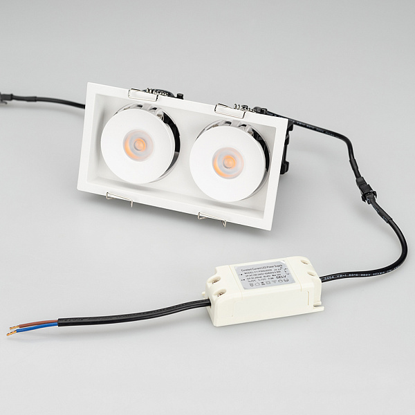 Светильник CL-SIMPLE-S148x80-2x9W Day4000 (WH, 45 deg) (Arlight, IP20 Металл, 3 года) Lednikoff