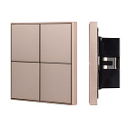 INTELLIGENT ARLIGHT Кнопочная панель KNX-304-23-IN Champagne (BUS, Frame) (IARL, IP20 Металл, 2 года) Lednikoff