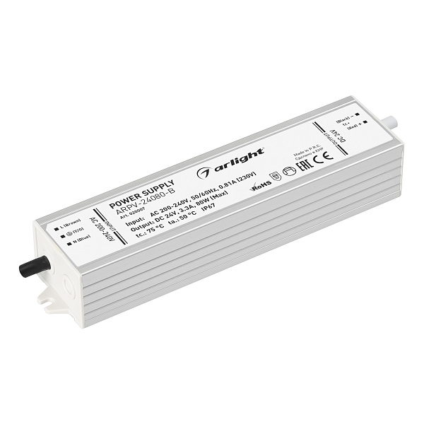 Блок питания ARPV-24080-B (24V, 3.3A, 80W) (Arlight, IP67 Металл, 3 года) Lednikoff