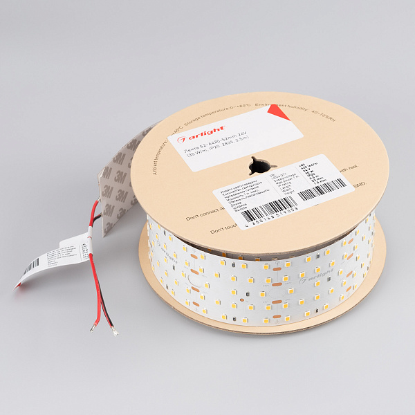 Светодиодная лента S2-2500 24V Warm 2700K 52mm (2835, 420 LED/m, LUX) (Arlight, 30 Вт/м, IP20) Lednikoff