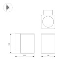 Светильник LGD-EVO-WALL-S100x100-12W Day4000 (GR, 44 deg, 230V) (Arlight, IP54 Металл, 3 года) Lednikoff