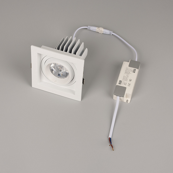 Светильник MS-VORTEX-BUILT-S117x117-20W Warm3000 (WH-WH, 20 deg, 230V) (Arlight, IP20 Металл, 5 лет) Lednikoff