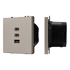 Механизм розетки с быстрой USB зарядкой SCT-NOBE-MUACC-SFPL-FC-CA (65W, QC3) (Arlight, -) Lednikoff