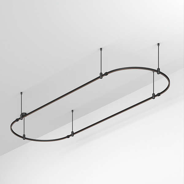 Основание ART-APRIORI-OVAL-ROD-400-3000x1000 (BK) (Arlight, IP20 Металл, 3 года)