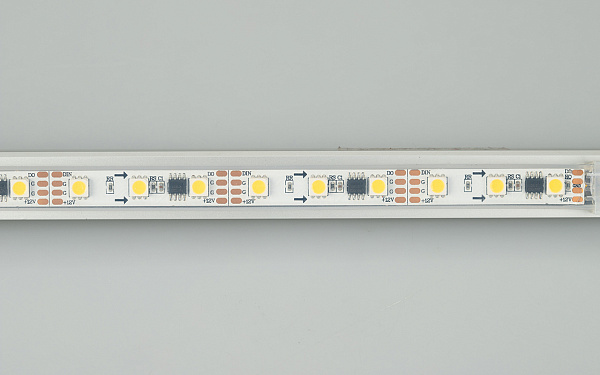 Светодиодная лента SPI-5000P-5060-60 12V Cx3 White6000-Auto (12mm, 13.2W, IP66) (Arlight, Закрытый, IP66) Lednikoff