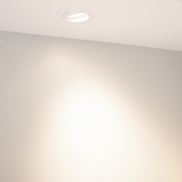 Светильник MS-VORTEX-BUILT-R90-12W Day4000 (WH-WH, 40 deg, 230V) (Arlight, IP20 Металл, 5 лет) Lednikoff