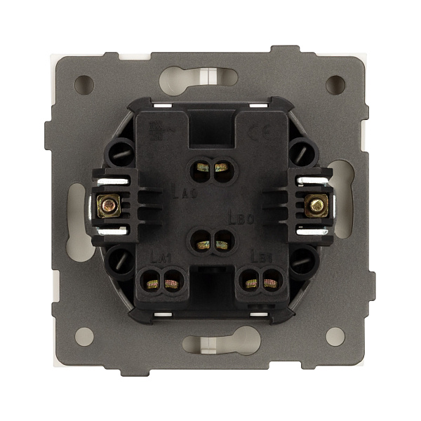 Механизм выключателя двухклавишный непроходной SWT-TENDO-MK02-PL-GD (230V, 10A) (Arlight, Песочный) Lednikoff