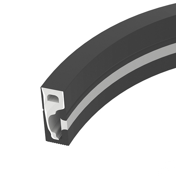 Силиконовый профиль WPH-FLEX-0616-SIDE-S9-5m FULL BLACK (Arlight, Силикон) Lednikoff