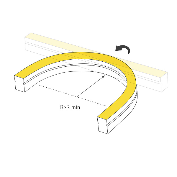 Светодиодная лента герметичная MOONLIGHT-SIDE-A140-12x17mm 24V Warm3500 (9.6 W/m, IP67, 5m, wire x2) (Arlight, Вывод боковой, 3 года)