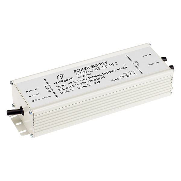 Блок питания ARPV-LG05150-PFC (5V, 30.0A, 150W) (Arlight, IP67 Металл, 5 лет) Lednikoff