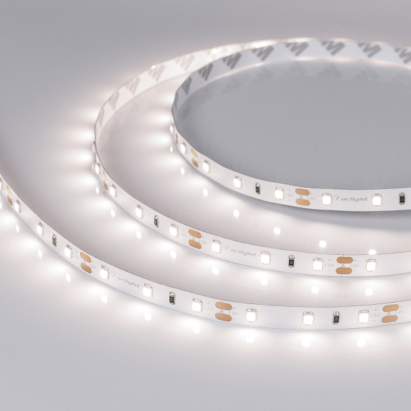 Светодиодная лента RT-A60-8mm 12V Day4000 (7.2 W/m, IP20, 2835, 5m) (Arlight, Открытый) Lednikoff