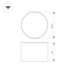 Светильник SP-CYLINDO-R160-18W Warm3000 (WH, 110 deg, 230V) (Arlight, IP54 Металл, 3 года) Lednikoff