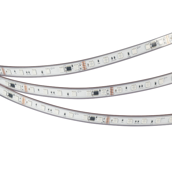 Светодиодная лента герметичная DMX-PS-B60-12mm 24V RGB-PX6 (14 W/m, IP67, 5060, 5m) (Arlight, -) Lednikoff