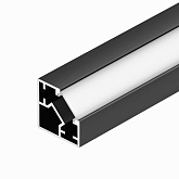 Профиль SL-KUB-DISPLAY-2525-2000 ANOD BLACK (Arlight, Алюминий)