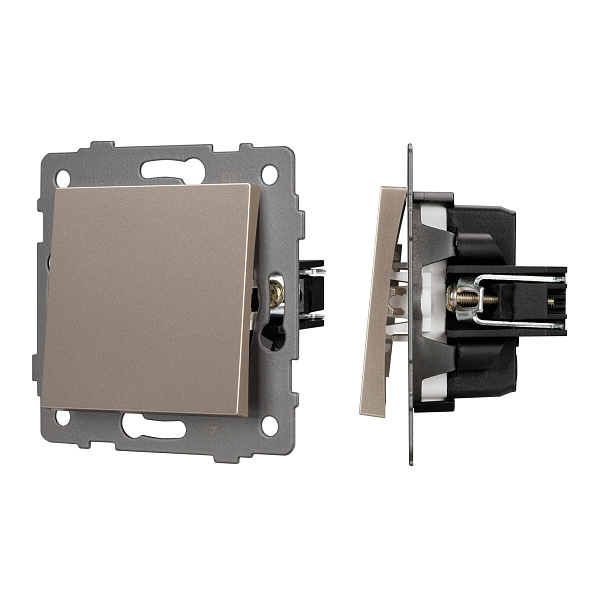 Механизм выключателя одноклавишный проходной SWT-MKP1-PL-GD-V (250V, 10A) (Arlight, -) Lednikoff