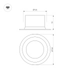 Светильник MS-DROP-BUILT-R158-30W Day4000 (WH, 90 deg, 230V) (Arlight, IP54 Металл, 5 лет) Lednikoff