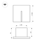 Светильник LT-TIE-S100-3W Warm3000 (GR, 25x45 deg, 230V) (Arlight, IP65 Бетон, 3 года) Lednikoff
