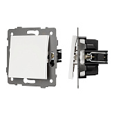 Механизм выключателя одноклавишный самовозвратный SWT-MKR1-PL-WH-V (250V, 10A) (Arlight, -)
