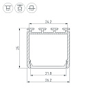 Профиль PLS-LOCK-H25-3000 ANOD Black (Arlight, Алюминий) Lednikoff