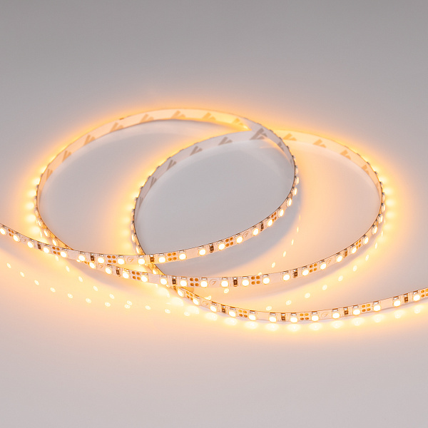 Светодиодная лента RT-A120-5mm 12V Yellow (9.6 W/m, IP20, 5m) (Arlight, 9.6 Вт/м, IP20) Lednikoff