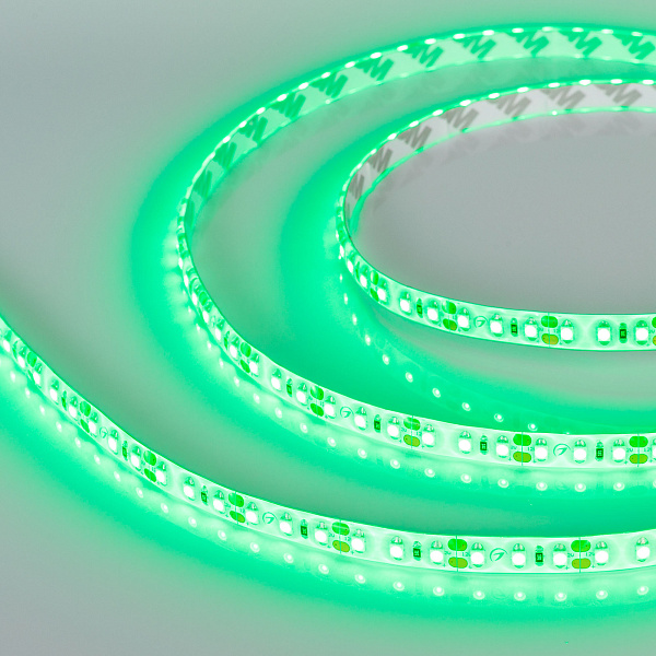 Светодиодная лента RTW 2-5000SE 12V Green 2x (3528, 600 LED, LUX) (Arlight, 9.6 Вт/м, IP65) Lednikoff