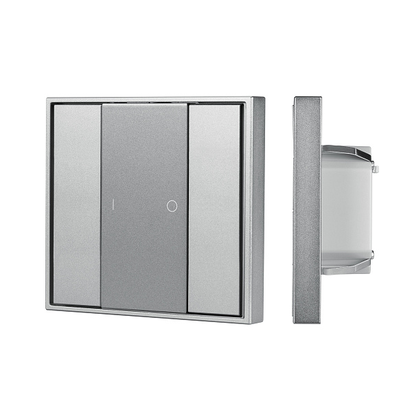 INTELLIGENT ARLIGHT Кнопочная панель DALI-201-23-1G-DIM-DT6-IN Silver (BUS, Frame) (IARL, IP20 Металл, 3 года) Lednikoff