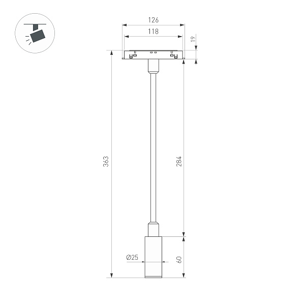Светильник MAG-ORIENT-SPOT-FLEX-R25-3W Day4000 (BK, 24 deg, 48V) (Arlight, IP20 Металл, 5 лет)
