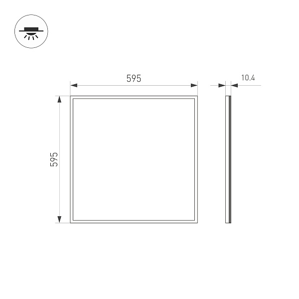 Панель IM-S600x600-40W Warm3000 (WH, 120 deg, 230V) (Arlight, IP40 Металл, 3 года) Lednikoff