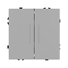 Механизм выключателя двухклавишный непроходной LED SWT-NOBE-MK02-SFPL-L-IS (230V, 10A) (Arlight, Никель) Lednikoff