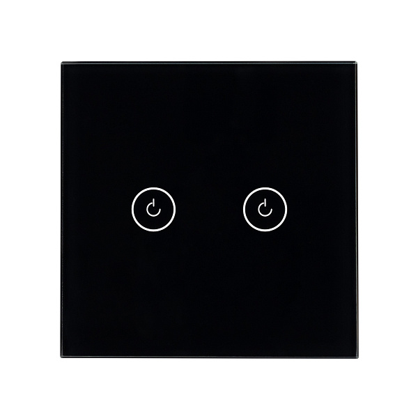 Выключатель сенсорный SWT-OMALI-S02-ZB-BK (250V, 10A, Zigbee) (Arlight, Стекло) Lednikoff