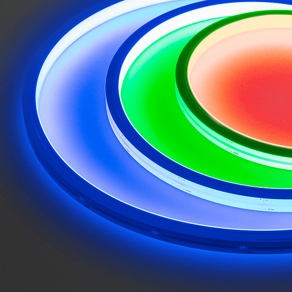 Светодиодная лента герметичная MOONLIGHT-TOP-GM192-13x12mm 24V RGBW-Day (14.4 W/m, IP67, 5m, wire x2) (Arlight, Вывод боковой, 3 года)