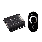 Диммер ARL-OVAL-DIM Black (12-24V, 3x10A, ПДУ Овал, RF, RJ45) (Arlight, IP20 Металл, 3 года) Lednikoff