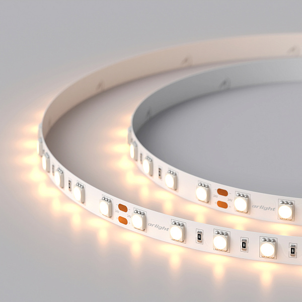Светодиодная лента RT 2-5000 24V Warm2700 2x (5060, 300 LED, LUX) (Arlight, 14.4 Вт/м, IP20) Lednikoff