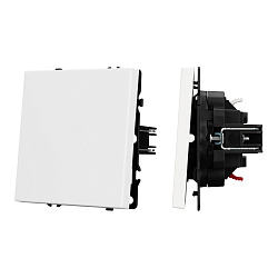 ARL NOBE Выключатель 1 кл софт-тач белый кварц SWT-MK01-SFPL-WH (250V, 10A) (Arlight, -)