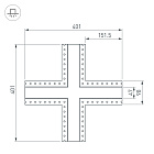 Крестовина SL-LINIA45-FANTOM (Arlight, Металл) Lednikoff