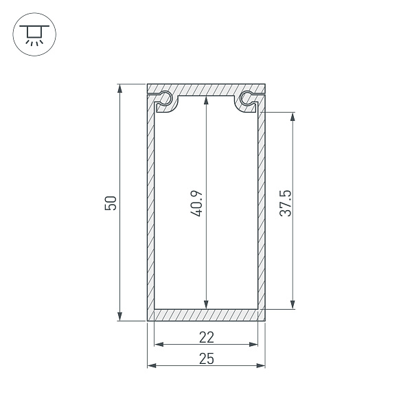 Потолочный короб для блока питания SL-BOX-440 (Arlight, Алюминий) Lednikoff