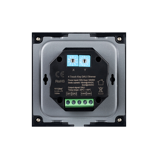 INTELLIGENT ARLIGHT Сенсорная панель DALI-301-11-IN Black (BUS/24V, Backlight) (IARL, IP20 Пластик, 5 лет) Lednikoff