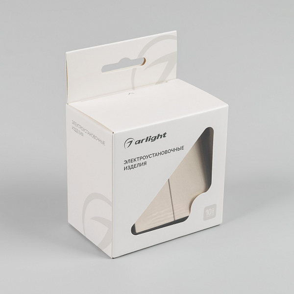 Механизм выключателя двухклавишный самовозвратный SWT-MKR2-PL-GD-V (250V, 10A) (Arlight, -) Lednikoff