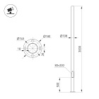 Опора фланцевая OXOR-OT1-D108-L3000 (BK) (Arlight, Сталь) Lednikoff