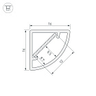 Профиль WPH-KANT-H16-1500 OPAL (Arlight, Пластик) Lednikoff