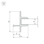 Профиль TOP-GLASS8-2D-2000 (Arlight, Алюминий) Lednikoff