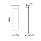 Светильник LGD-PATH-FRAME-ROTARY-H650-6W Warm3000 (BK, 111 deg, 230V) (Arlight, IP65 Металл, 3 года) Lednikoff