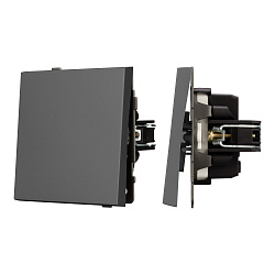 Механизм звонкового выключателя SWT-TENDO-MKR1-SFPL-GR (230V, 10A) (Arlight, Матовый графитовый)