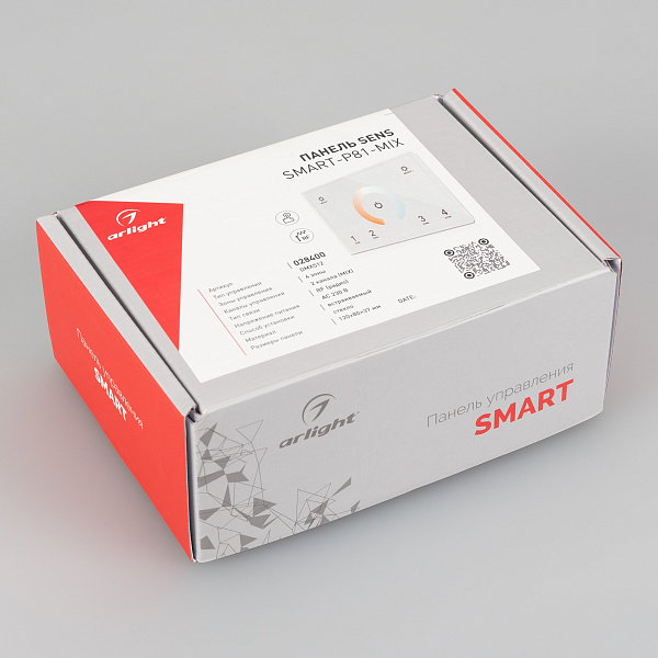 Панель Sens SMART-P81-MIX White (230V, 4 зоны, 2.4G) (Arlight, IP20 Пластик, 5 лет) Lednikoff