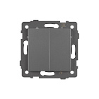 Механизм выключателя двухклавишный проходной SWT-MKP2-PL-GR-V (250V, 10A) (Arlight, -) Lednikoff