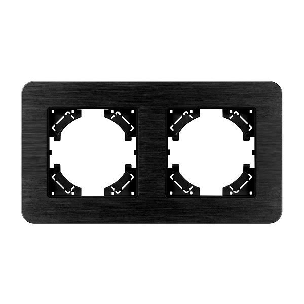 Рамка алюминиевая FRM-AKIRY-AL-2-BK (Arlight, -) Lednikoff