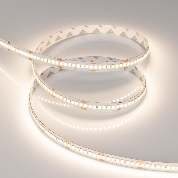Светодиодная лента RT-A240-10mm 24V Warm3500 (22 W/m, IP20, 2835, 5m) (Arlight, высок.эфф.150 лм/Вт) Lednikoff